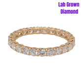 14K Yellow Gold 1.37CTW Eternity Prong Set Lab Grown Diamond Ring
